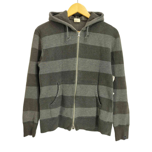 ループウィラー LOOPWHEELER ボーダー ジップアップパーカー レディース JPN:M